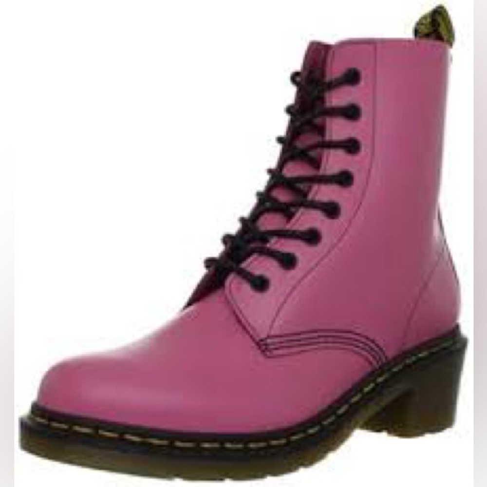 Dr. Martens Women's Pink Lace Up Boots